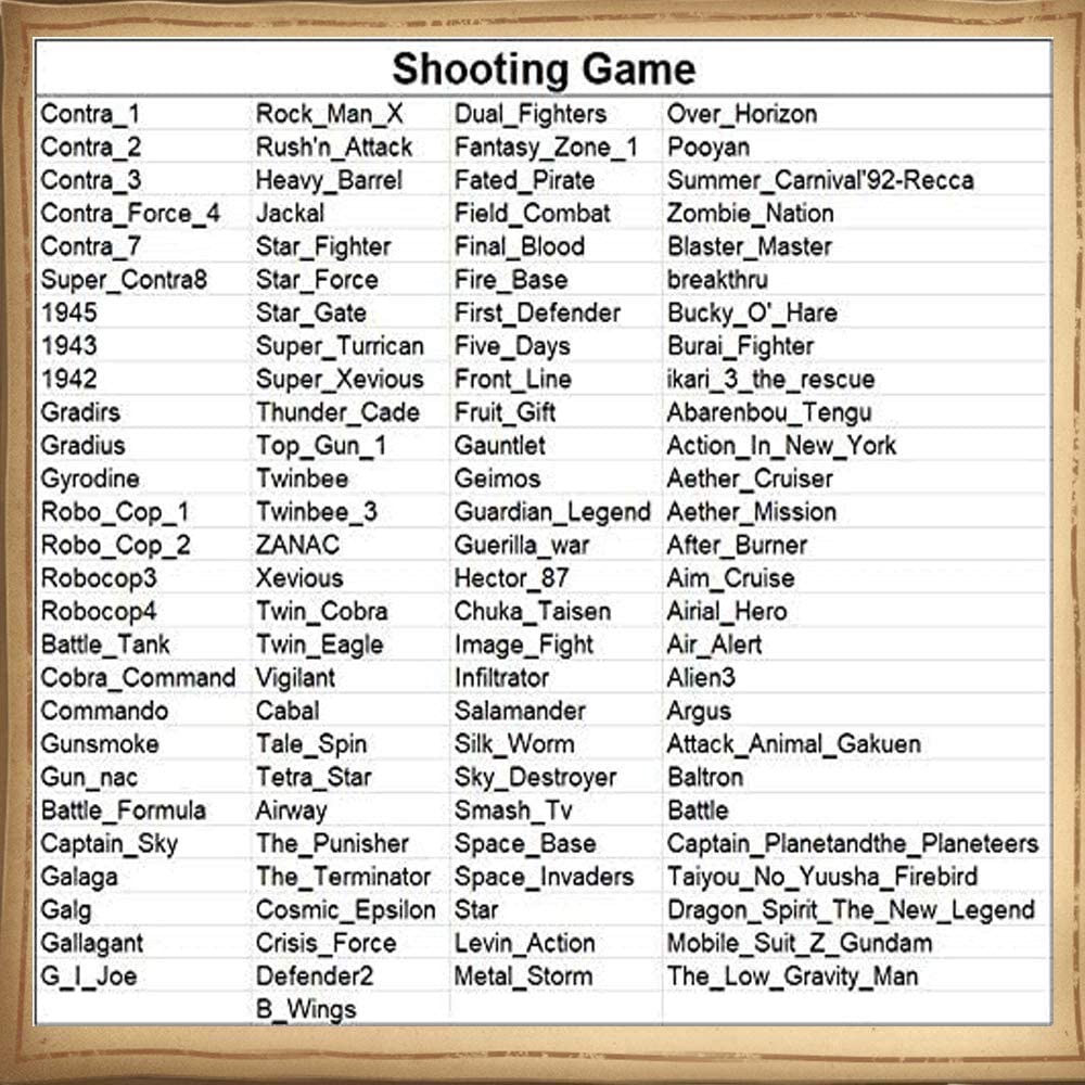 snes 821 games list